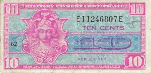USA MPC Series 521 p.M30 10 Cents 1954 F